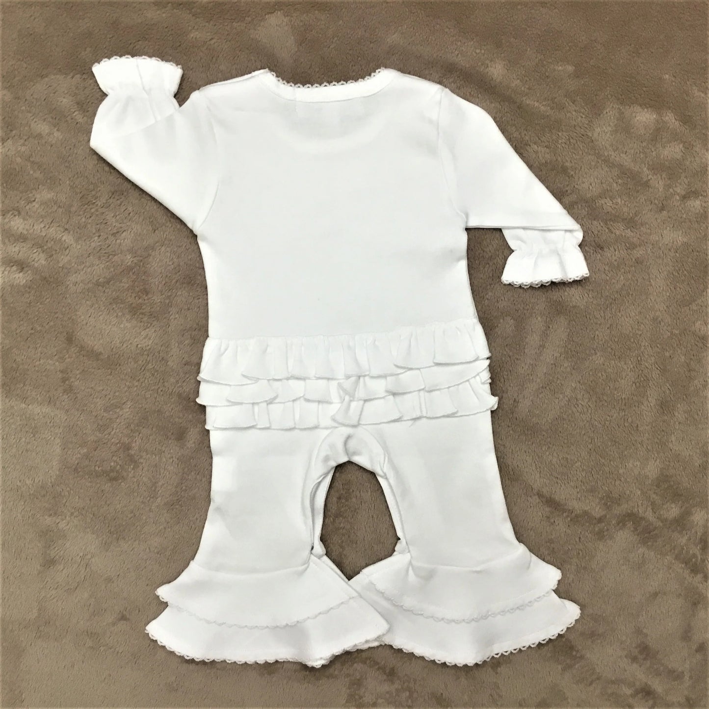 Monogrammed Ruffle Bum Romper