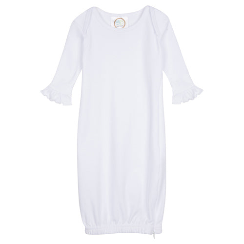 Seersucker Applique Gown