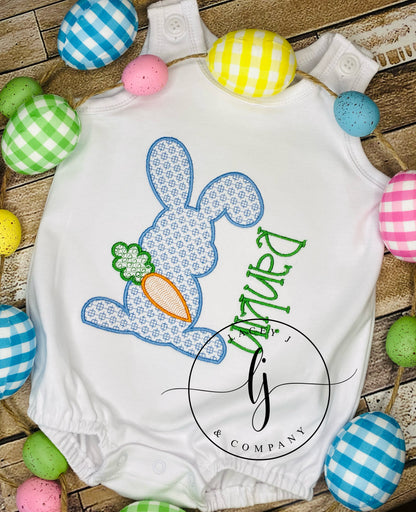 Blue Bunny with Carrot