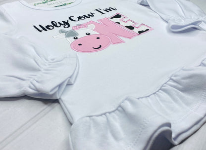 Holy Cow I'm One Birthday Shirt