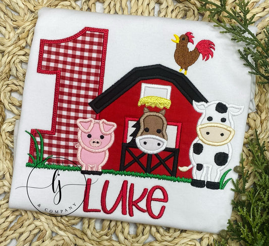 Farm Animals Barnyard Birthday Shirt