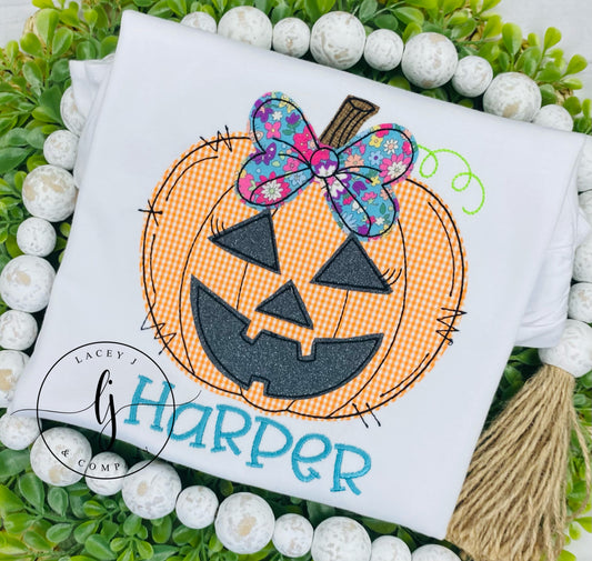 Jack-o-Lantern Bow