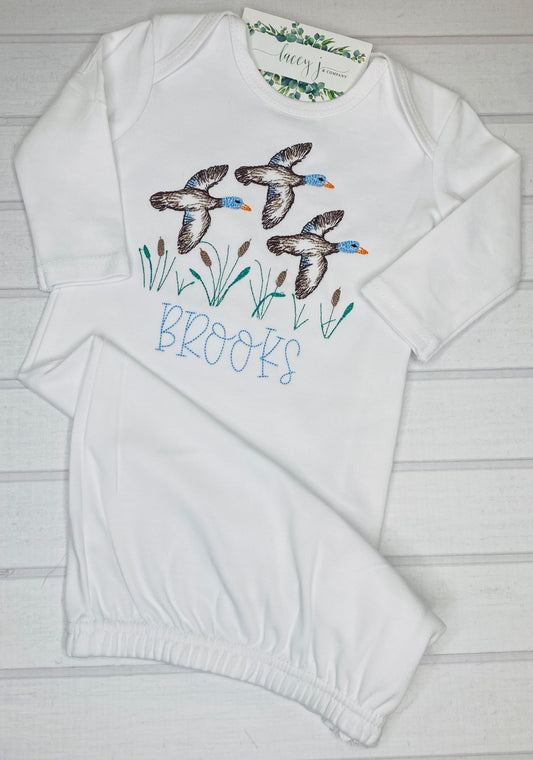 Flying Mallards (Blue)