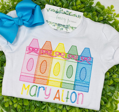 Crayon Sketch Shirt (Girl Version)