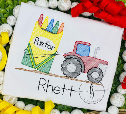 Tractor Crayon Shirt