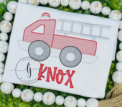 Firetruck Sketch Shirt