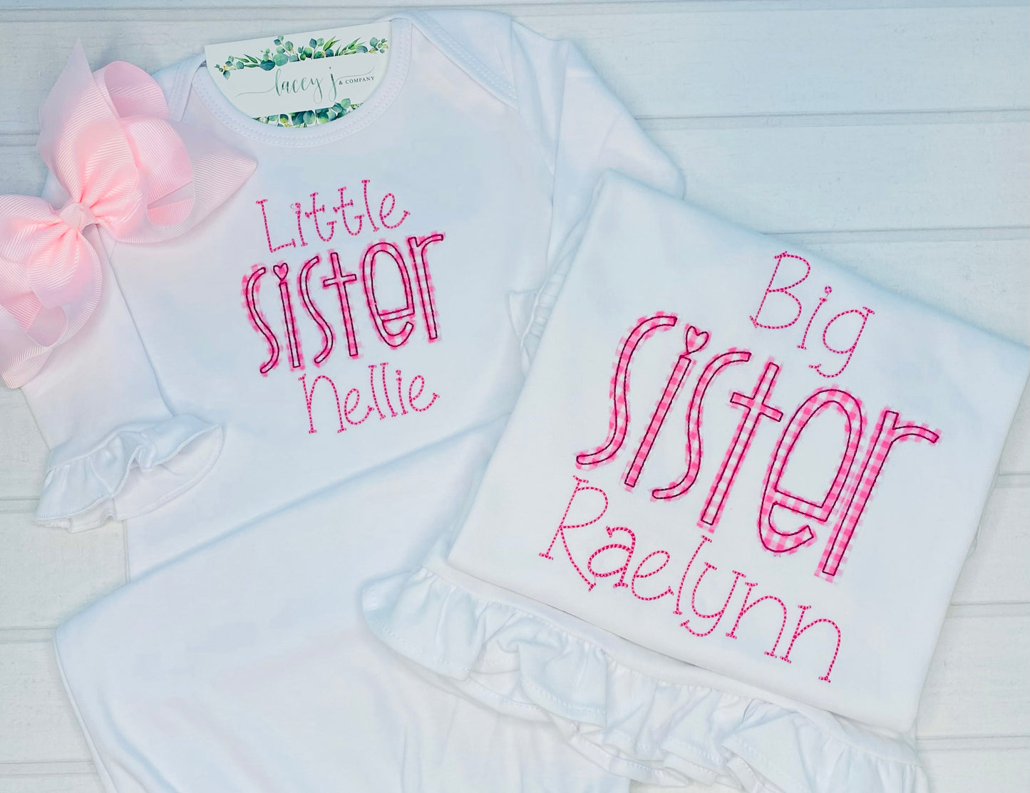 Big Sister Pink Gingham Shirt