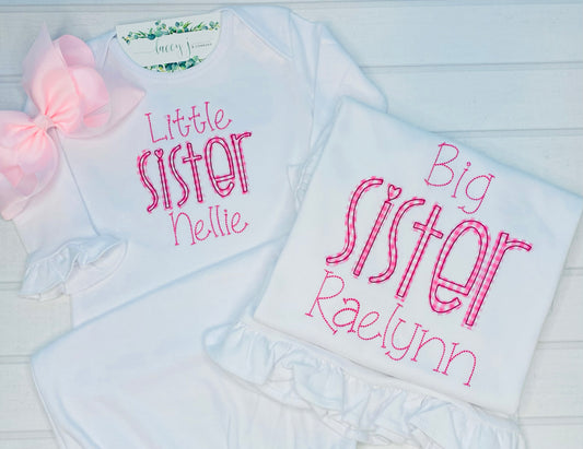 Big Sister Pink Gingham Shirt