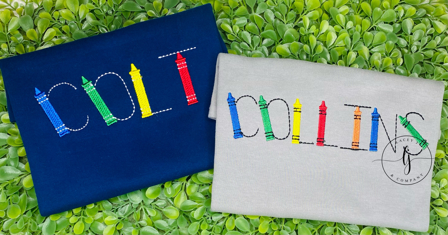 Crayon Name Shirt