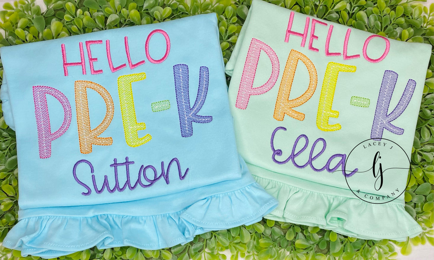 Hello Pre-K Shirt