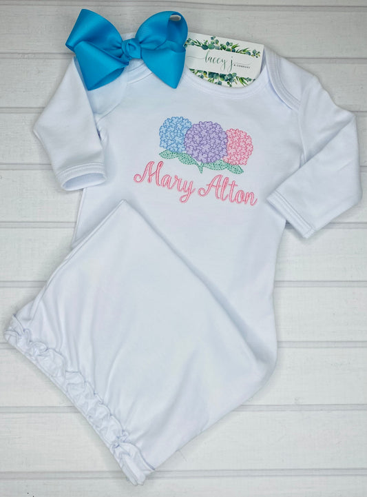 Hydrangea Baby Gown