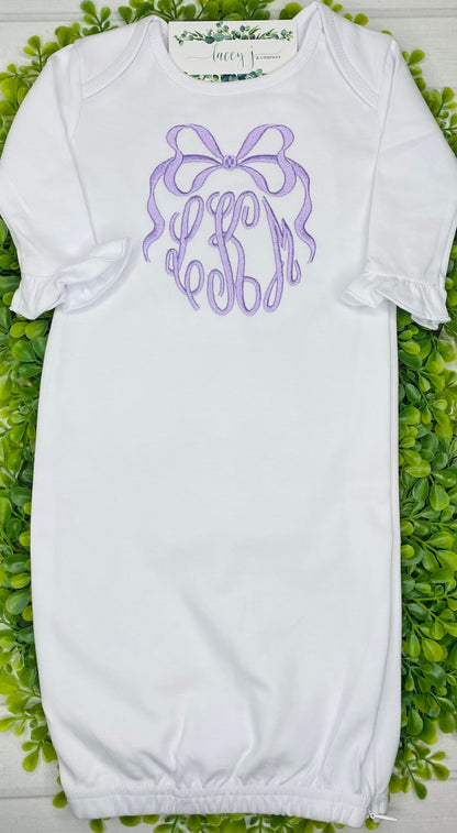 Coquette Bow Monogrammed Gown