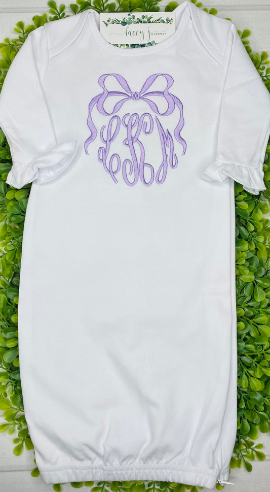 Coquette Bow Monogrammed Gown