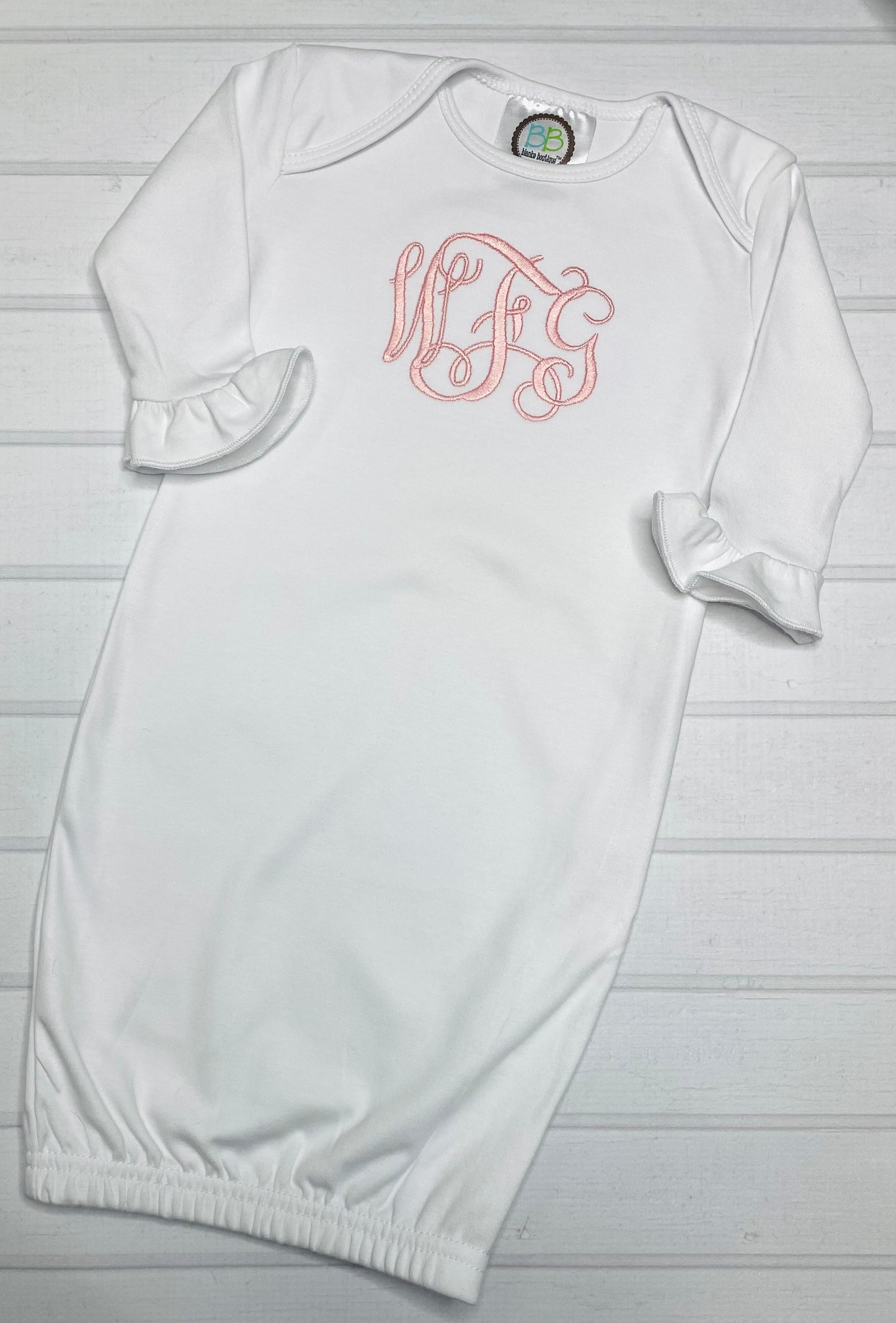 Monogrammed Baby Gown