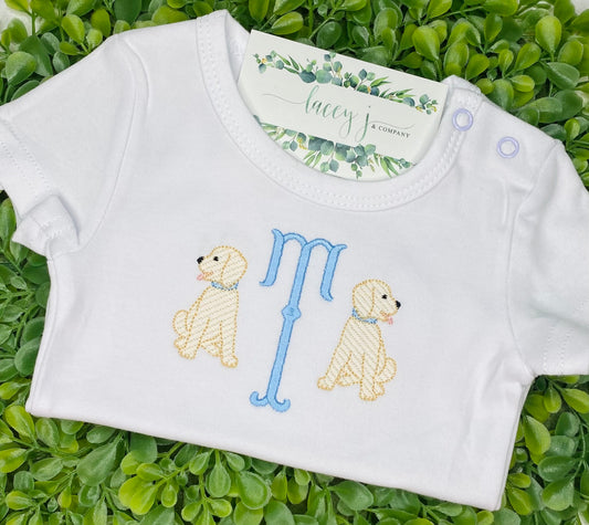 Puppy Dog Monogrammed Shirt