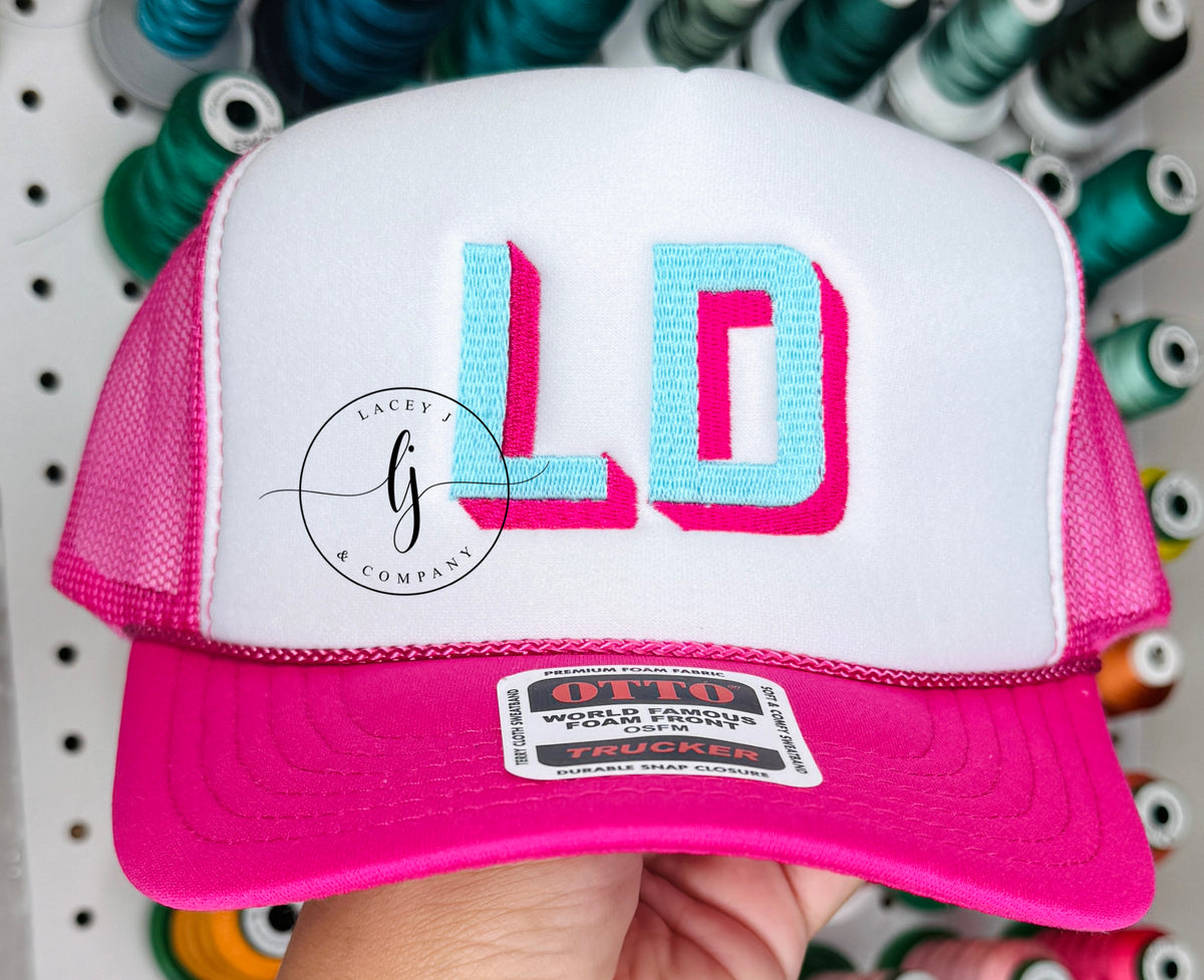 Block Shadow Hat (Hot Pink)