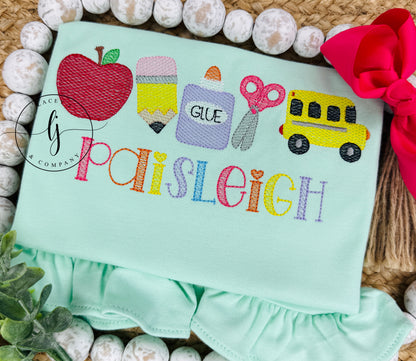 School Supply Sketch Shirt