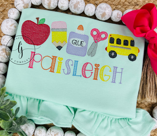 School Supply Sketch Shirt