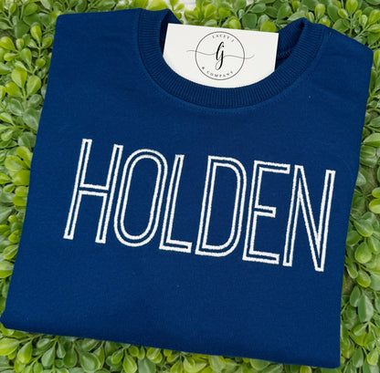 Outline Font Personalized Shirt