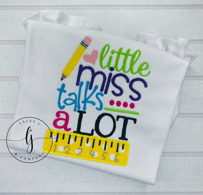 Little Miss talks a lot shirt
