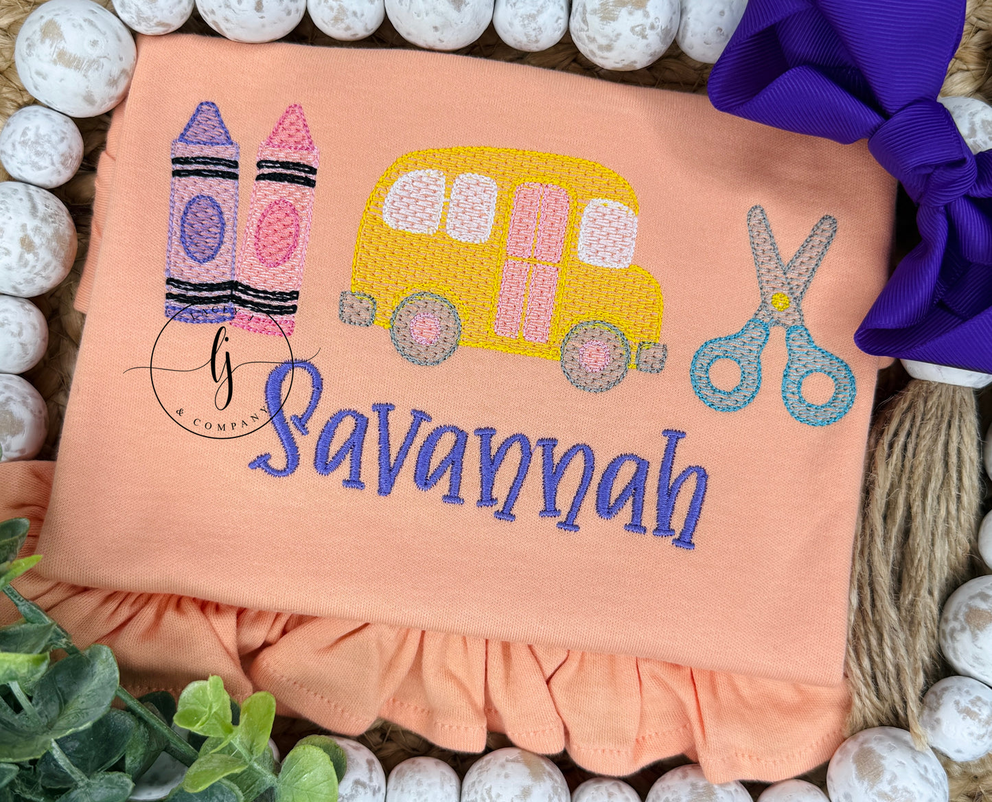 Crayon Bus Scissors Sketch Shirt