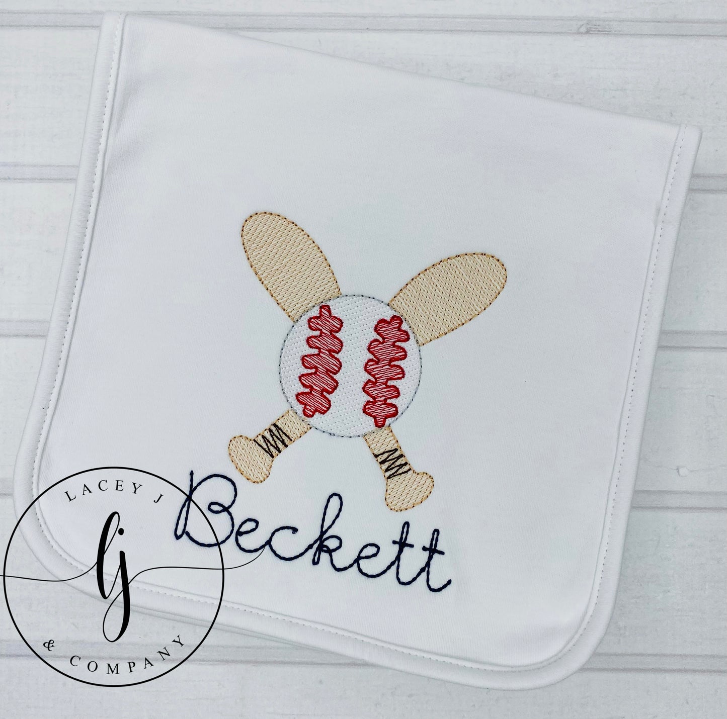 Baseball Burp Cloth