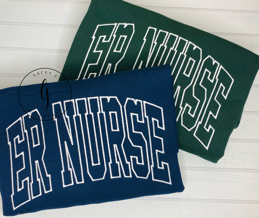 ER Nurse Arched Sweatshirt