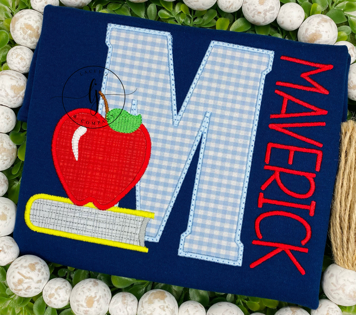 Initial Book Apple Shirt
